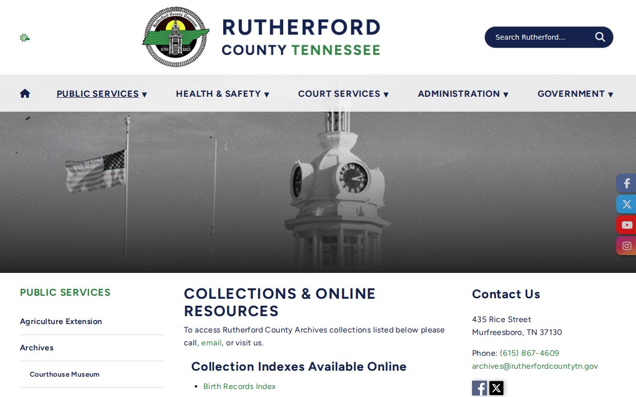 Rutherford County city directory follow-up through Archives Online Resources
