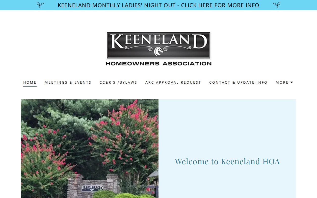 Rutherford County neighbors Keeneland HOA public governance page