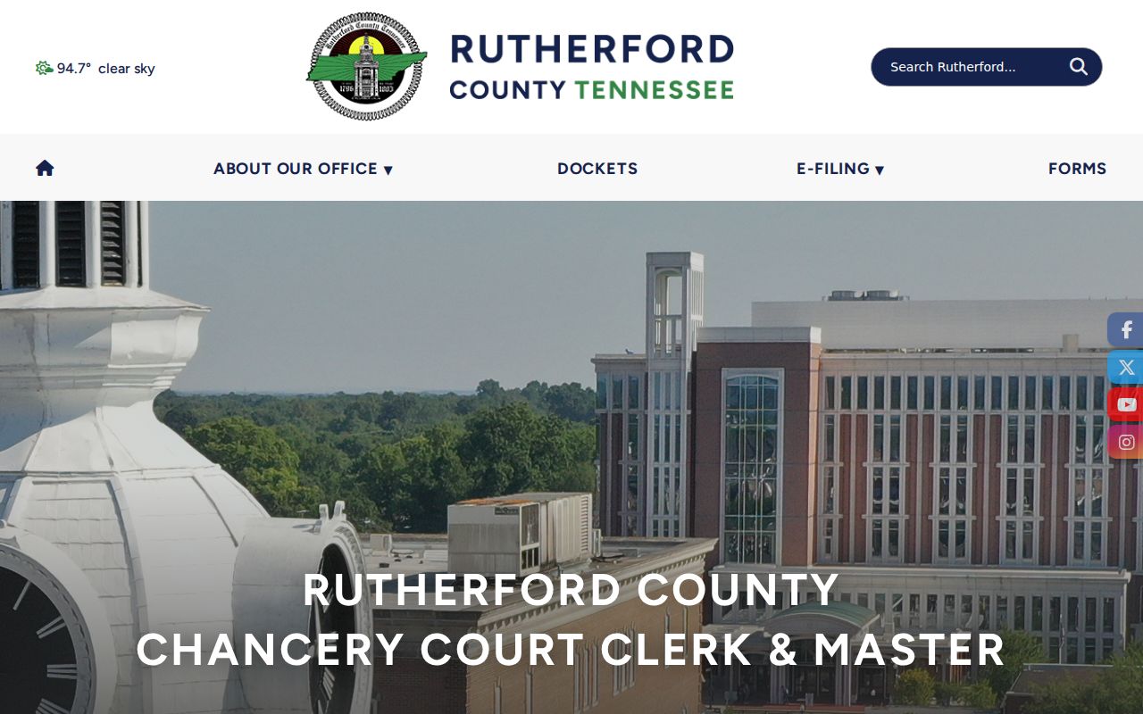 Rutherford County resident lookup Chancery Clerk and Master office information