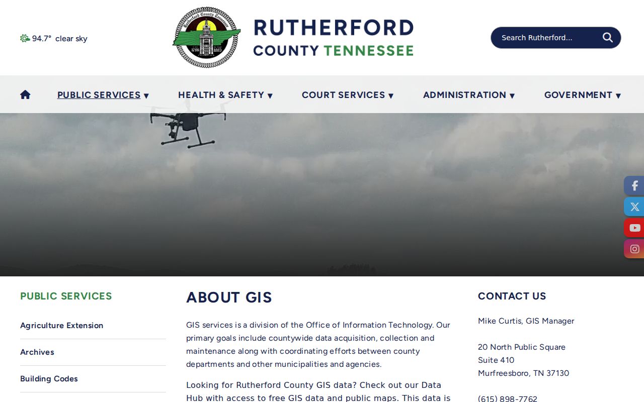 Rutherford County street directory GIS Data Hub